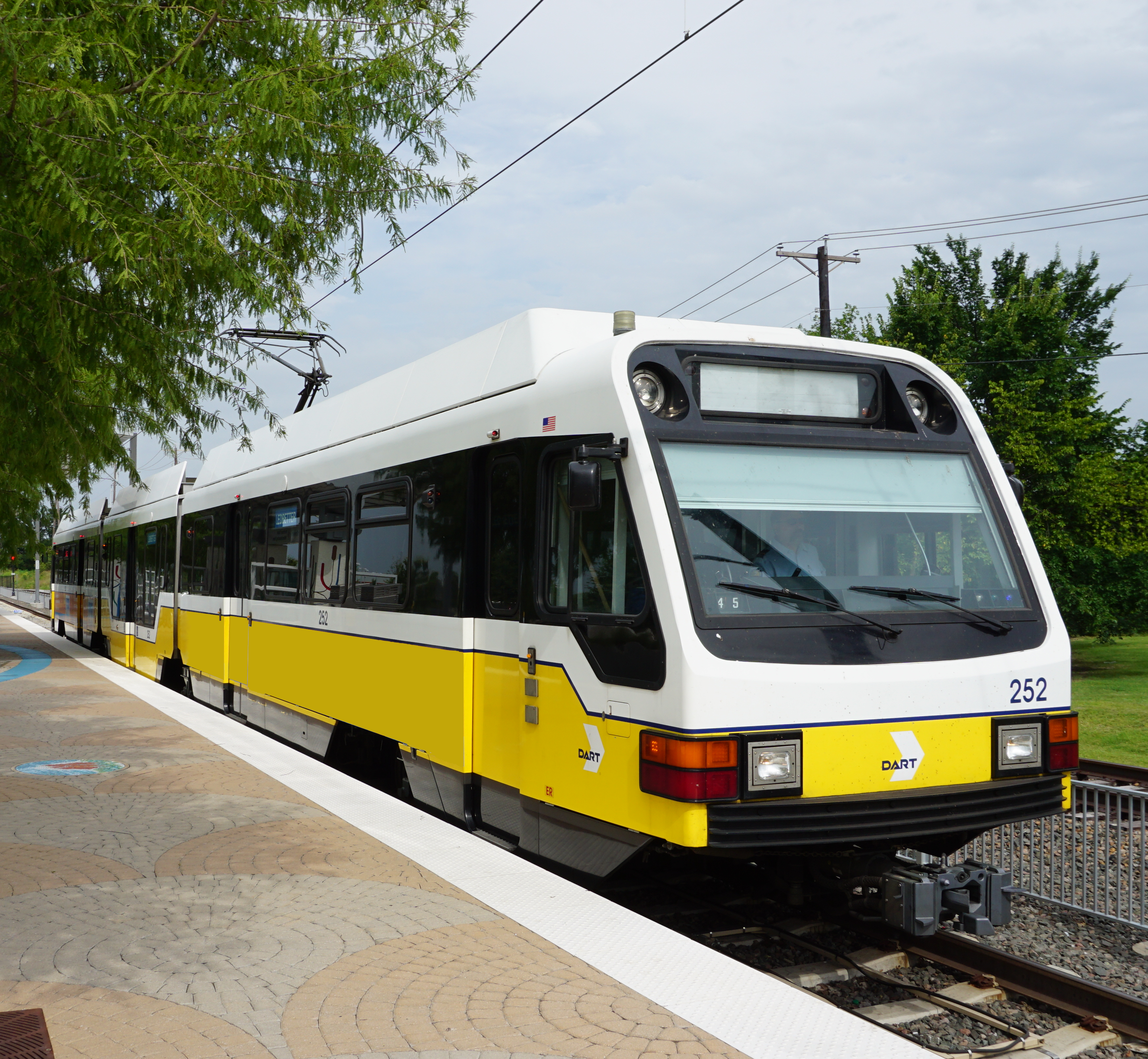 A DART train at a station